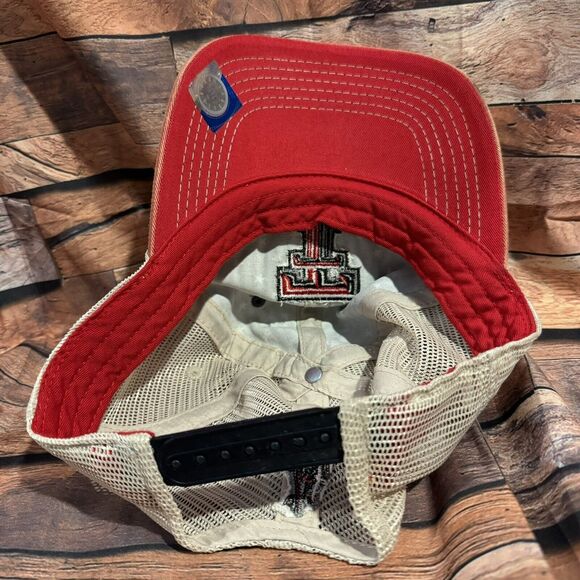 Texas Tech Red Raiders Patriotic USA Hat Adjustable Snapback Mesh Cap NCAA - Picture 7 of 10